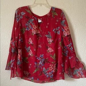 Cabi Floral Blouse